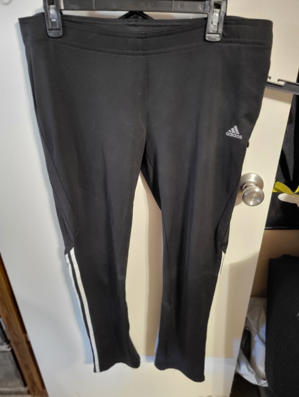 Mens Adidas Black Running Athletic Pants SZ S